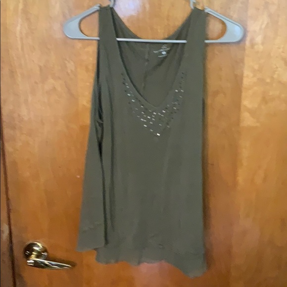 New York and Co. Women’s XL tank top dark sage - Picture 1 of 7